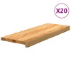 20 db tömör tölgyfa világosbarna lépcsőfokok 70x25x2 cm