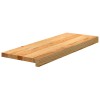 2 db tömör tölgyfa világosbarna lépcsőfokok 70x25x2 cm