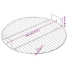Kerek 304 rozsdamentes acél bbq grillrács fogantyúval ø44,5 cm