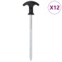 12 db horganyzott acél sátorcövek 17 cm ø7 mm