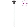 12 db horganyzott acél sátorcövek 30 cm ø7 mm