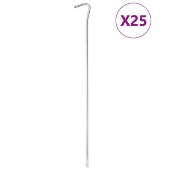 25 db horganyzott acél sátorcövek 30 cm ø7 mm
