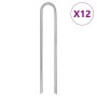 12 db u-alakú horganyzott acél sátorcövek 30 cm ø7 mm