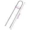 12 db u-alakú horganyzott acél sátorcövek 30 cm ø7 mm