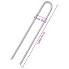 6 db u-alakú horganyzott acél sátorcövek 37 cm ø10 mm