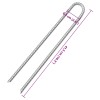 12 db u-alakú horganyzott acél sátorcövek 41,5 cm ø12 mm