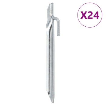 24 db v-alakú horganyzott acél sátorszeg 17 cm ø20 mm