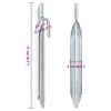 24 db v-alakú horganyzott acél sátorszeg 17 cm ø20 mm