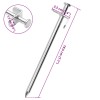 24 db horganyzott acél sátorcövek 19,5 cm 8 mm