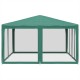 Zöld hdpe rendezvénysátor 8 hálós oldalfallal 4 x 4 m