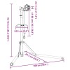 Piros acél összecsukható kerékpárjavító állvány 92-152 cm