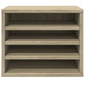 Sonoma tölgy színű szerelt fa asztali szervező 36x26x29,5 cm