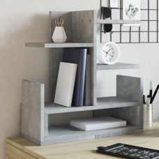 Betonszürke szerelt fa asztali szervező 49 x 20 x 52,5 cm