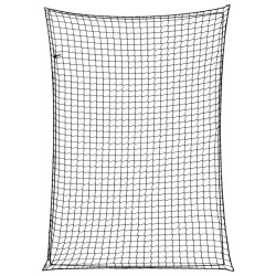 Fekete polipropilén utánfutóháló elasztikus kötéllel 3,5x2,5 m