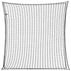 Fekete polipropilén utánfutóháló elasztikus kötéllel 3 x 3 m