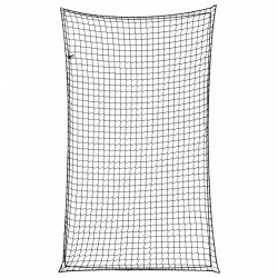 Fekete polipropilén utánfutóháló elasztikus kötéllel 5 x 3 m