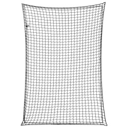 Fekete polipropilén utánfutóháló elasztikus kötéllel 5 x 3,5 m