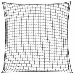 Fekete polipropilén utánfutóháló elasztikus kötéllel 4 x 4 m