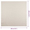 Zizur krém juta hatású beltéri és kültéri szőnyeg 200x200 cm