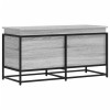 Szürke sonoma szerelt fa tárolóláda fedéllel 100x40x51,5 cm