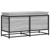 Szürke sonoma szerelt fa tárolóláda fedéllel 100x40x51,5 cm
