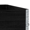 3 db fekete tömör fenyőfa raklapmagasító 100 x 100 cm