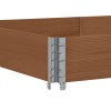 3 db barna tömör fenyőfa raklapmagasító 150 x 100 cm