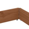 3 db barna tömör fenyőfa raklapmagasító 150 x 100 cm