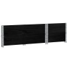 2 db fekete tömör fenyőfa raklapmagasító 100 x 50 cm