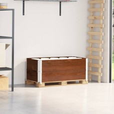 2 db barna tömör fenyőfa raklapmagasító 100 x 50 cm