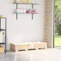 2 db tömör fenyőfa raklapmagasító 150 x 50 cm