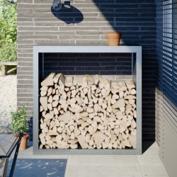Horganyzott acél tűzifatároló 100 x 40 x 100 cm