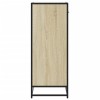 Sonoma tölgy színű szerelt fa és fém cipőszekrény 75x38x97,5 cm