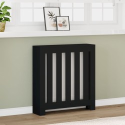 Fekete szerelt fa radiátorburkolat 78 x 20 x 82 cm