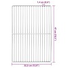 Grill rács ezüst 47 x 32,5 cm rozsdamentes acél
