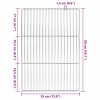 Grill rács ezüst 50 x 35 cm rozsdamentes acél