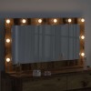 Toalett tükör öreg fa 100 x 55 x 18 cm üveg és mérnöki fa