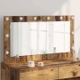 Toalett tükör öreg fa 100 x 55 x 18 cm üveg és mérnöki fa
