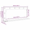 Toalett tükör fehér 100 x 45 x 18 cm üveg és mérnöki fa