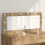 Toalett tükör artisan tölgy 100 x 45 x 18 cm üveg és mérnöki fa