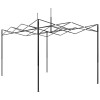 Üvegház pop-up kerettel tetővel zöld 280 x 410 x 315 cm vas