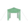 Üvegház pop-up kerettel tetővel zöld 280 x 410 x 315 cm vas