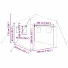 Üvegház pop-up kerettel tetővel zöld 280 x 410 x 315 cm vas