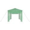 Üvegház pop-up kerettel tetővel zöld 290 x 430 x 315 cm vas