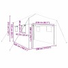 Üvegház pop-up kerettel tetővel zöld 290 x 430 x 315 cm vas