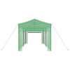 Üvegház pop-up kerettel tetővel zöld 290 x 580 x 315 cm vas