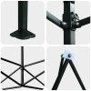 Üvegház pop-up kerettel tetővel zöld 290 x 870 x 315 cm vas