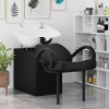 Sampon szék fekete és fehér 136 x 60 x 92 cm pvc