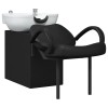 Sampon szék fekete és fehér 136 x 60 x 92 cm pvc