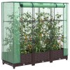 Rattan megjelenésű magaságyás melegháztakaróval 120x40x123 cm